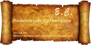 Bedekovich Celesztina névjegykártya